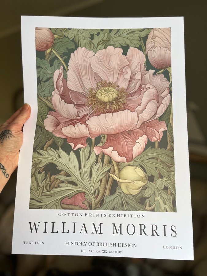 Poster A3 William Morris ”Ranunculus”