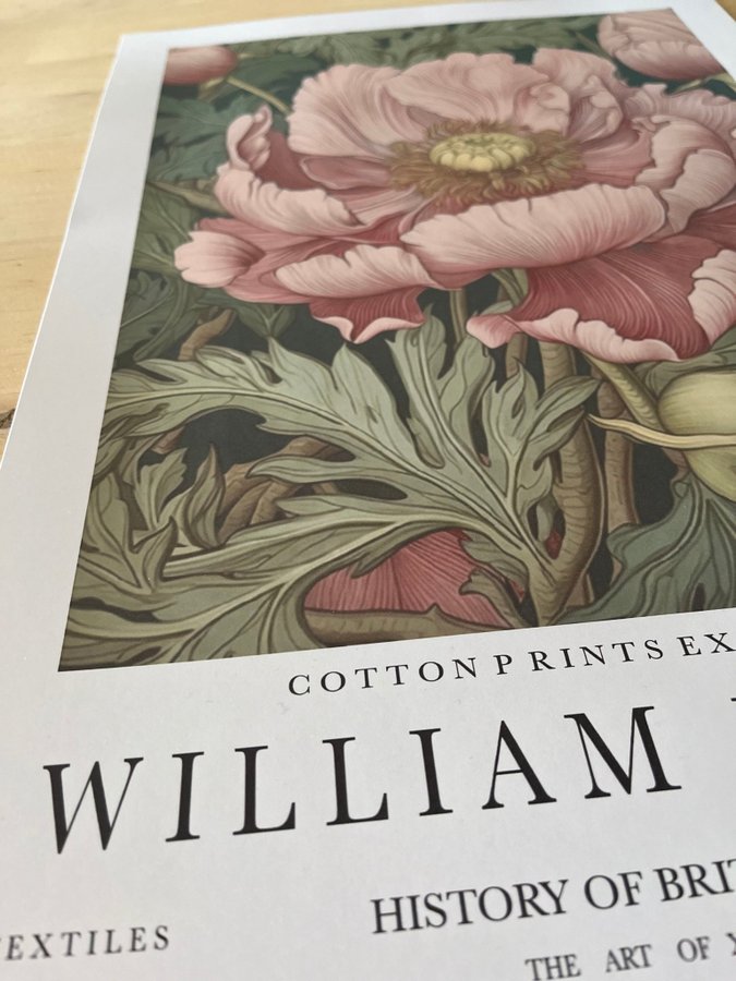 Poster A3 William Morris ”Ranunculus”