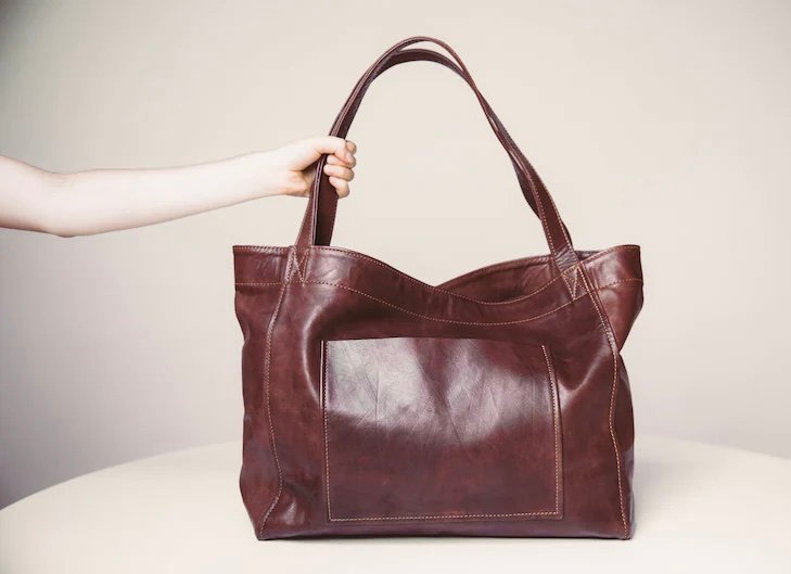 Leather Tote Bag Extra Large Shopper Bag Genuine Leather Everyday Bag Market Bag