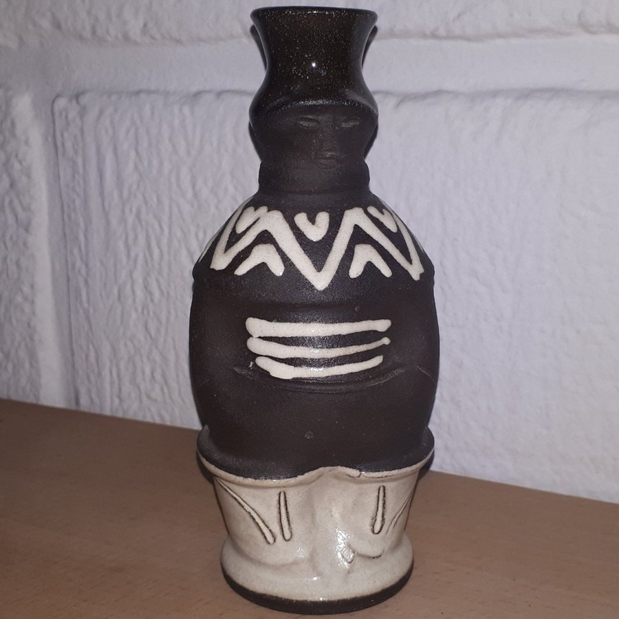 1960's Like-New Greenland Inuit Hyllested Keramik Danmark Vase Figurine 16cm
