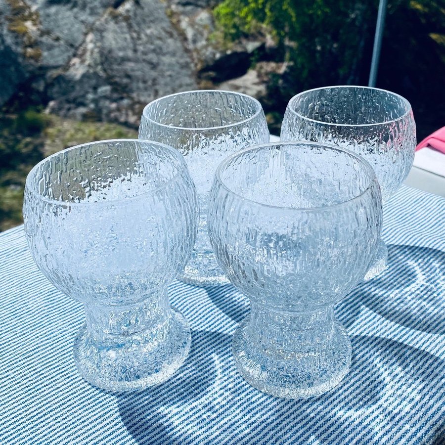 4 vinglas Iittala - Kekkerit/Timo Sarpaneva - Finland - 70/80-tal