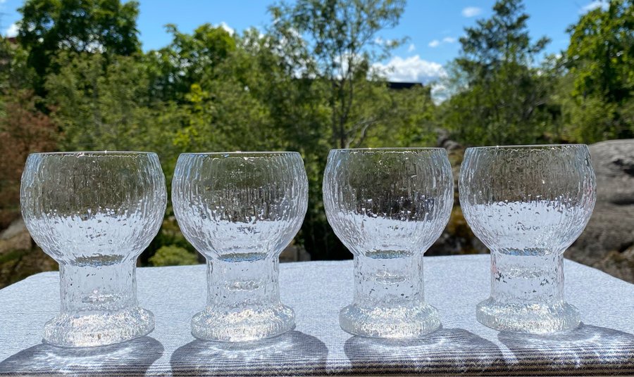 4 vinglas Iittala - Kekkerit/Timo Sarpaneva - Finland - 70/80-tal