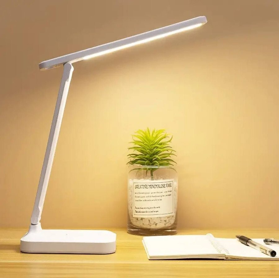 LED Tryckfällbordlampa Läslampa Lampe Nattlampa USB-laddning - LED-lampor