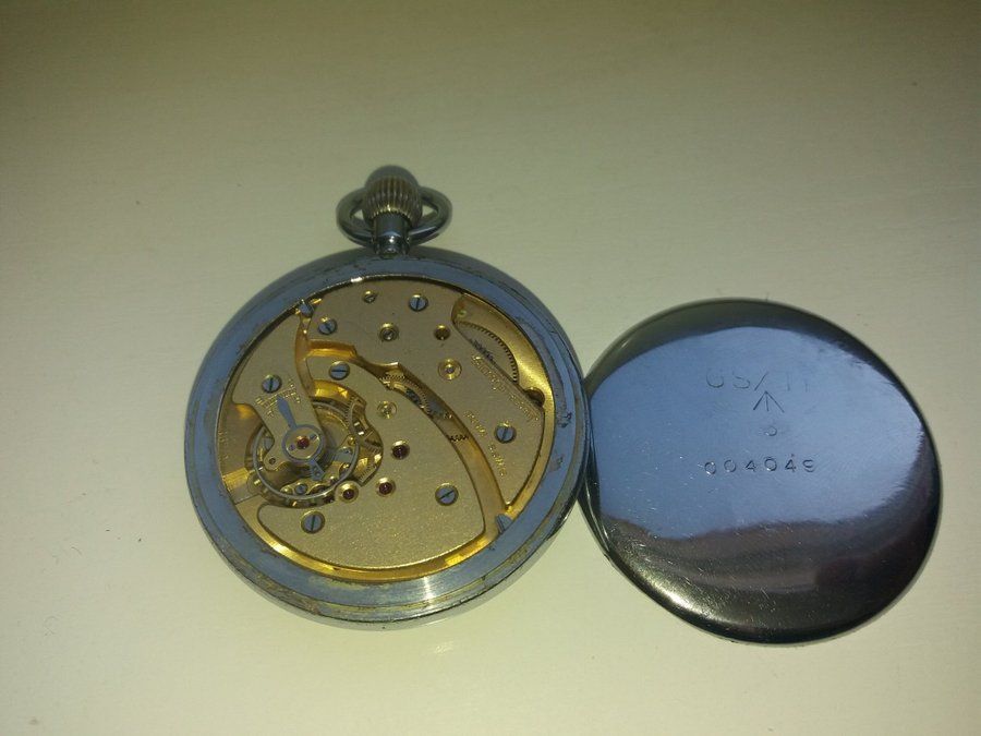 Military pocket watch Jaeger LeCoultre GSTP Switzerland for Great Britain