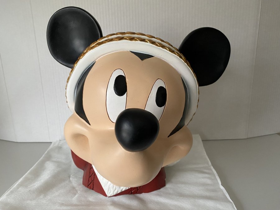 FYRKLÖVERN DISNEY JUL - MUSSE PIGG HUVUD 29 cm och hela 3 kg - MYCKET SÄLLSYNT!