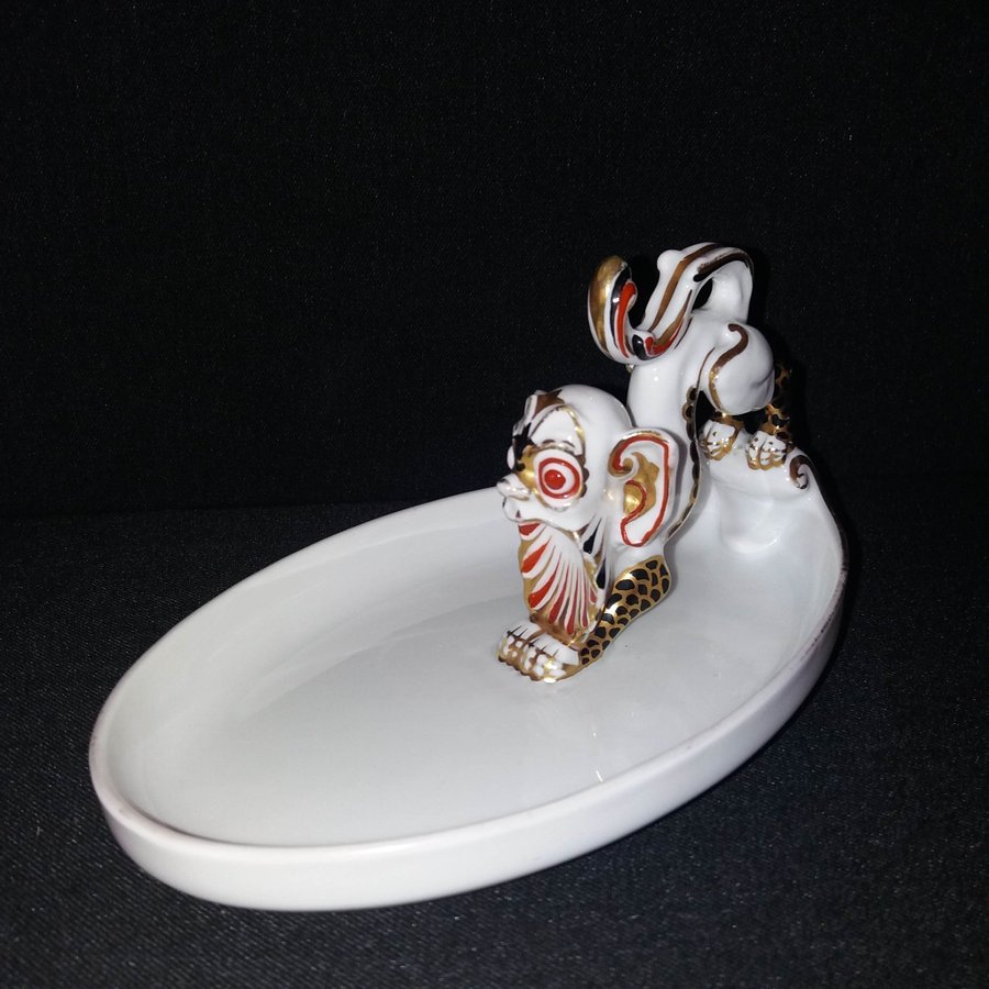 Rosenthal figur ArtDeco skål griffin drake grotesk