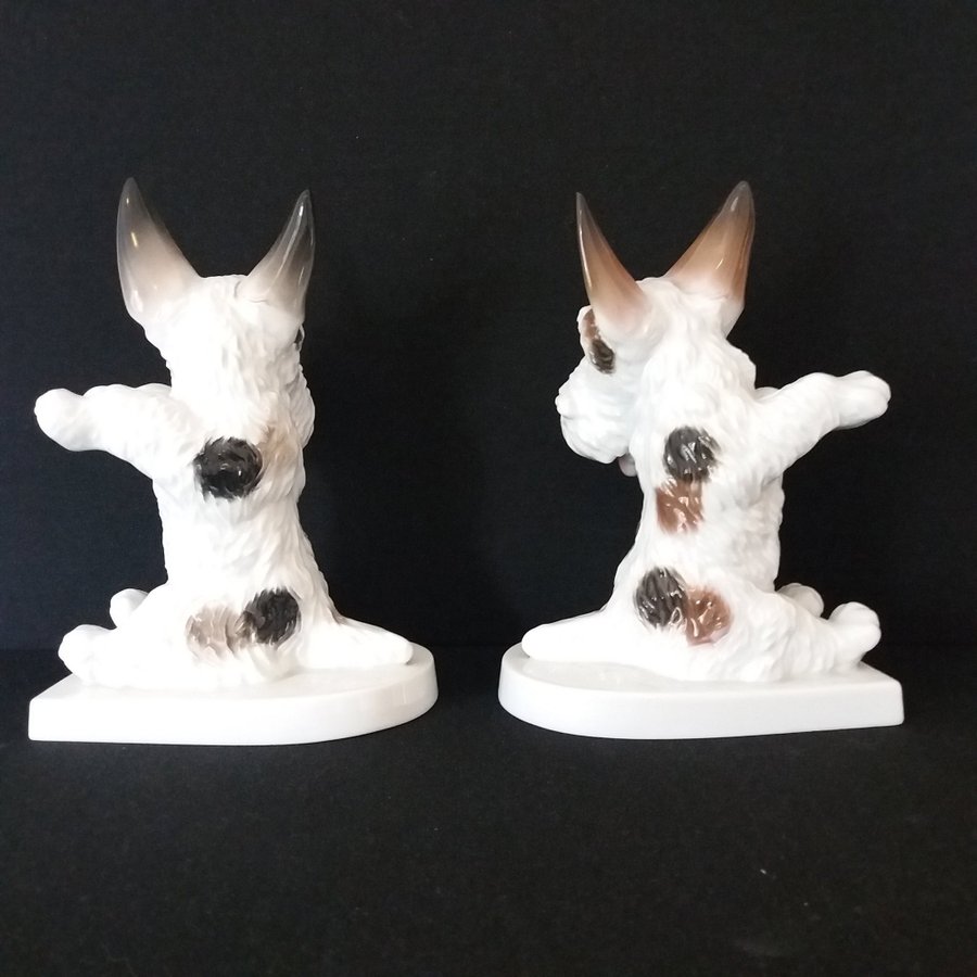 Rosenthal Figuren - Buchstützen Scotch Terrier