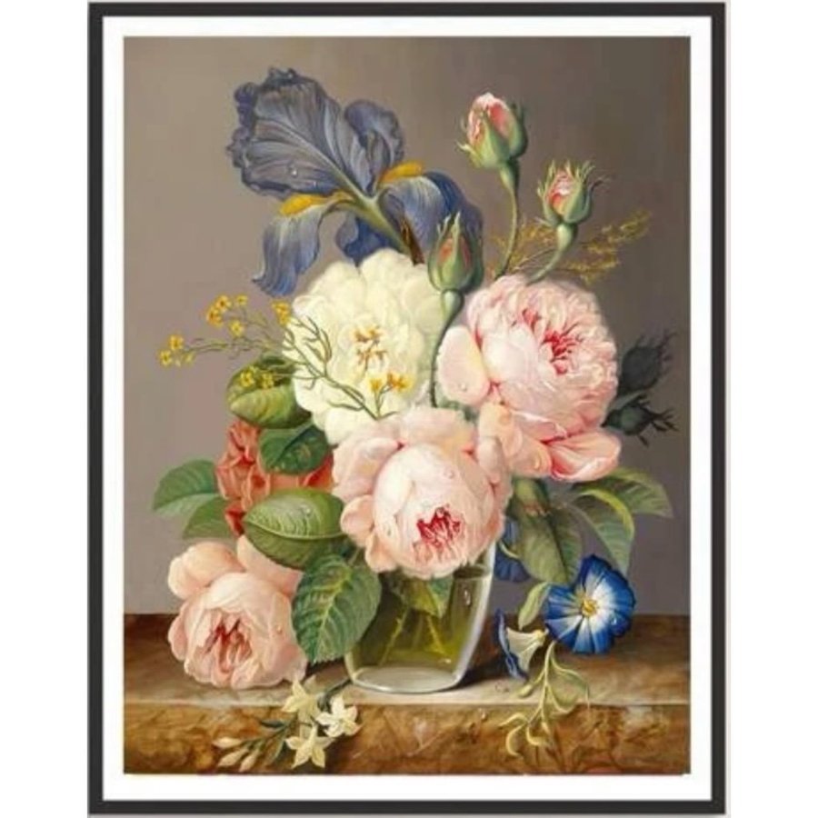 Stor vacker Blomstertavla / Diamond Painting