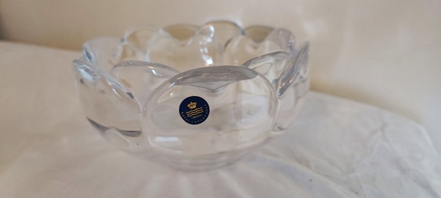 2 ST SKÅL ROYAL COPENHAGEN CRYSTAL VAS D 17CM::H 12CM::50-70TAL