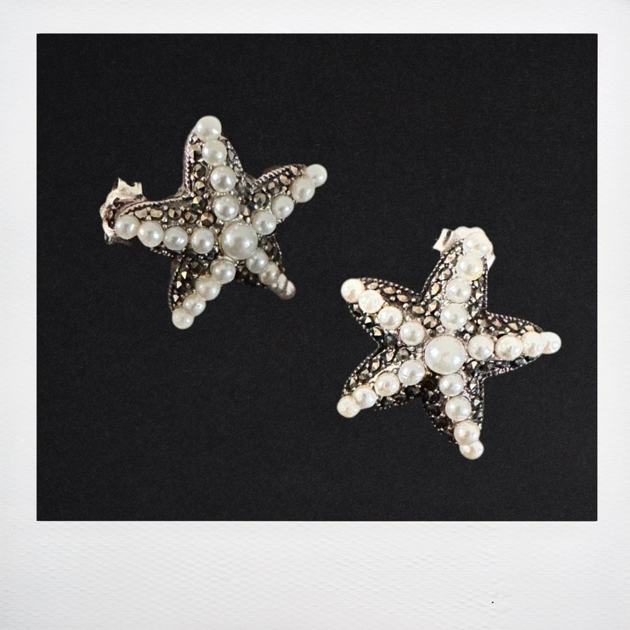 Jewelry - Elegant Silver Starfish Stud Earrings | Sjöstjärna silverörhängen|