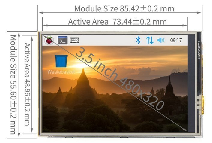 Ny HD högupplöst HDMI Skärm 35” För Raspberry Pi 3B + pekskärm 4 generationens