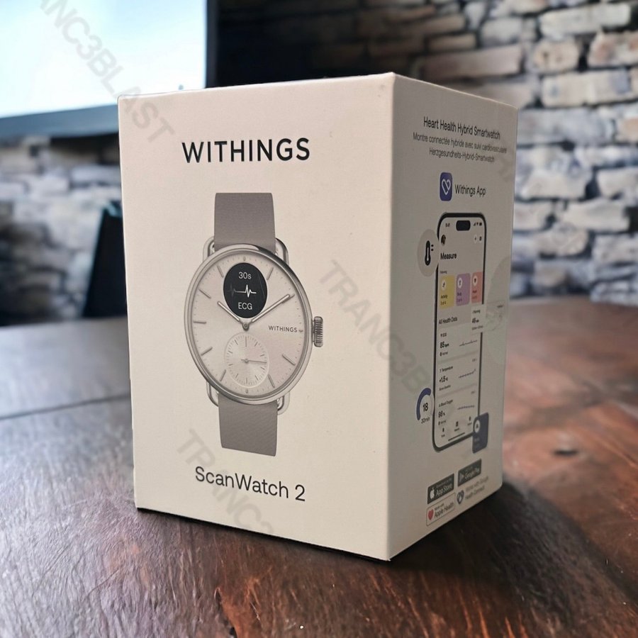 NY Withings Scanwatch 2 Smartklocka 38 mm vit senaste modellen