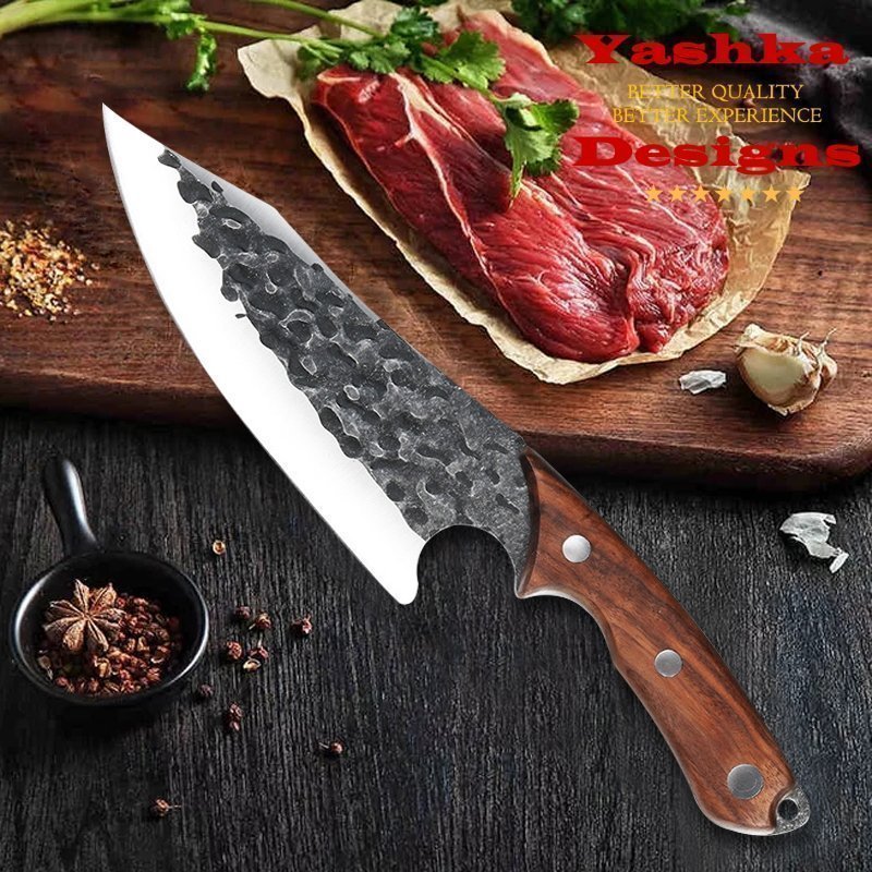 Chef Knife Handmade Cleaver Butcher Meat Cutting Home Tool BBQ Steak Making New