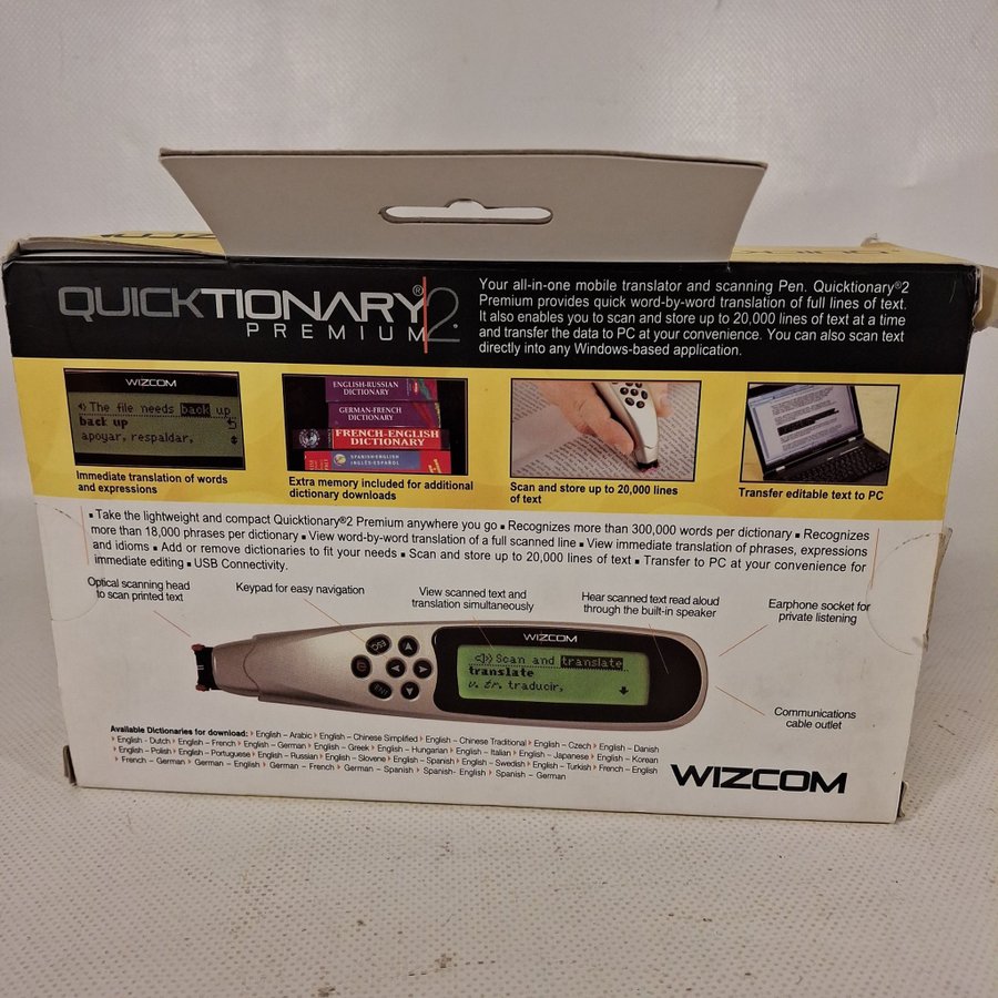 WIZCOM QUICKTIONARY PREMIUM 2 Translator översättare