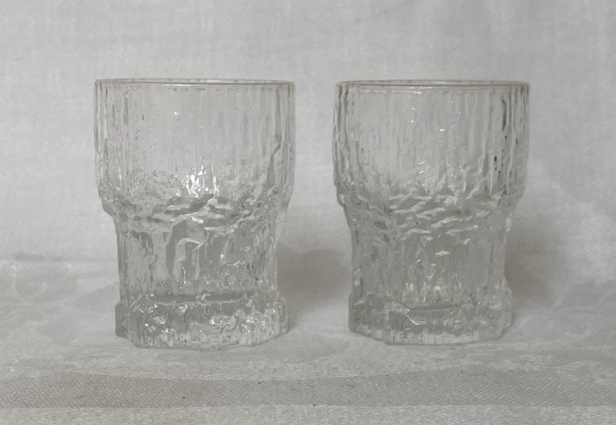 Tapio Wirkkala Iittala 2 snapsglas Aslak