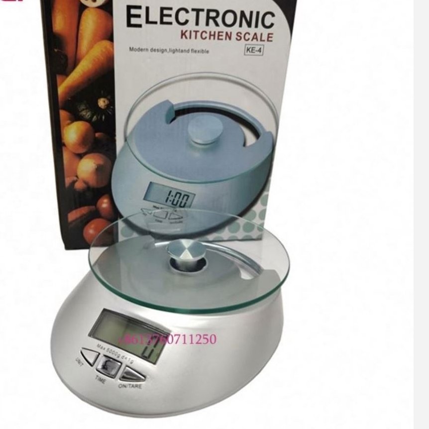 Köksvåg - 5 kg - Digital Klocka - Batteri ingår - (500KE)