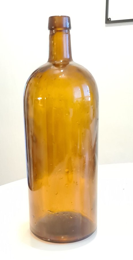 Vintage Stor brun flaska 34cm hög