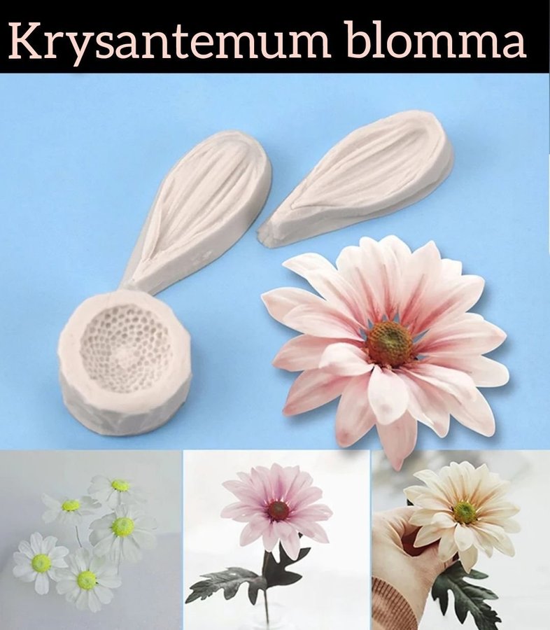 Vacker krysantemum blomma perfekt att gjuta dekorationer medGjutform/silkonform