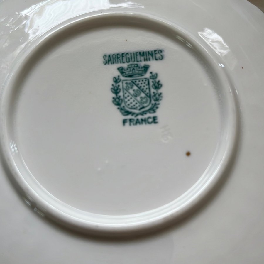 Sarreguemines France porslin antik kaffeservis