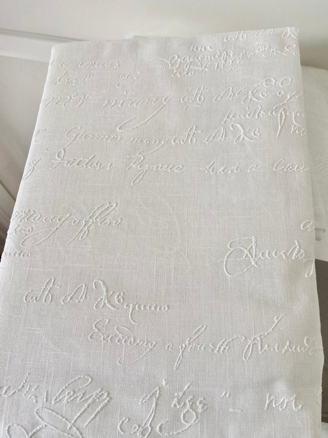 2st Multibandslängder 130x250cm Romantisk Text Shabby Chic 100% Bomull Svanefors