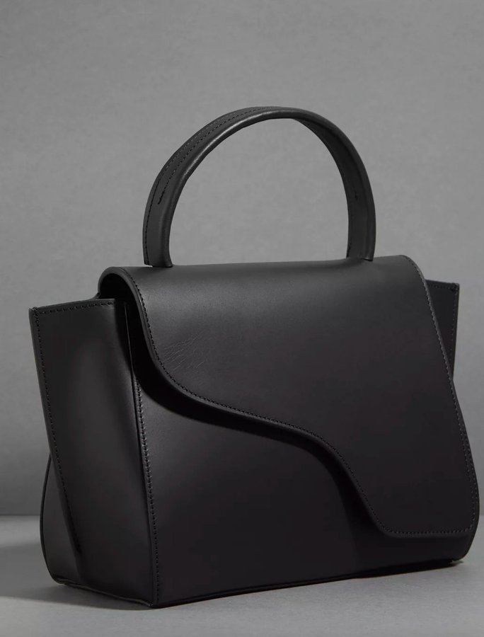 Ny Atp Atelier Arezzo Black Leather Handbag - taggar kvar