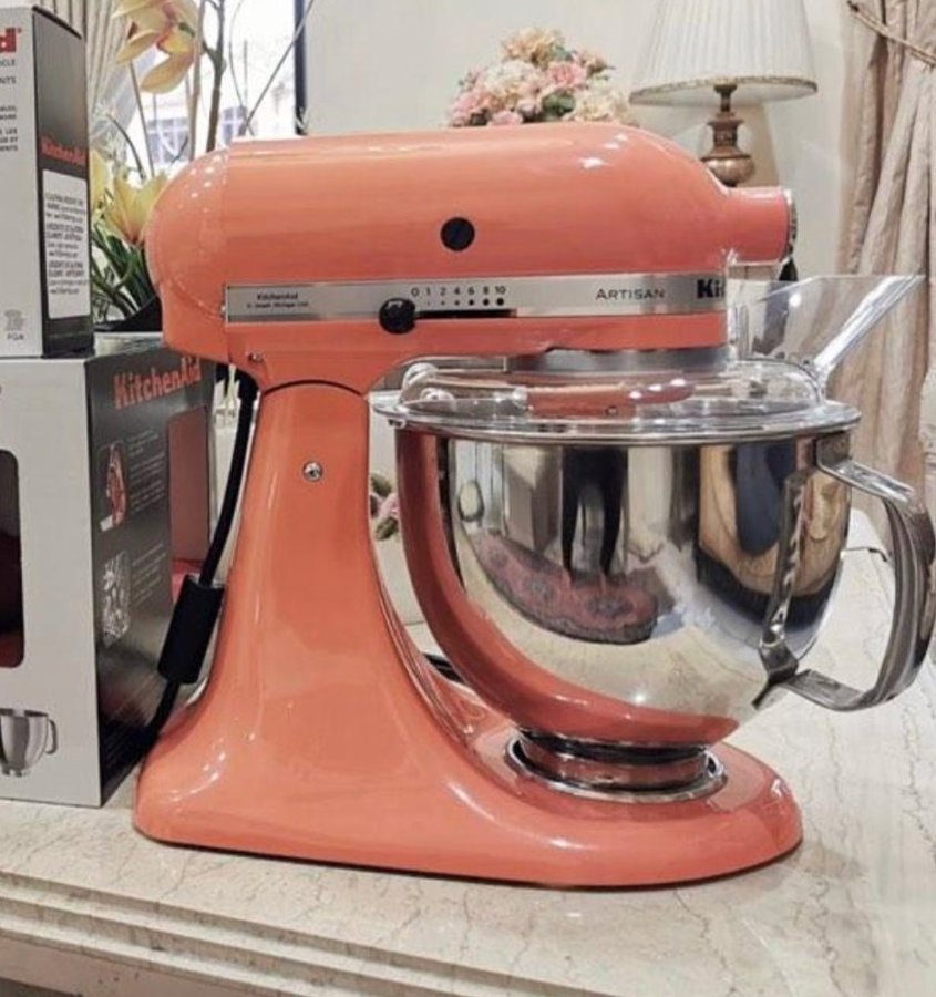 HELT NY KitchenAid Artisan Köksmaskin 5KSM185PSEPH Stand Mixer 48 liter Coral