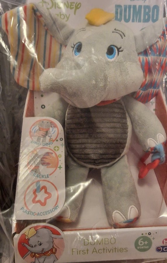 NY Dumbo Baby Bebis Leksak Plush 6 Månader 6+ Disney