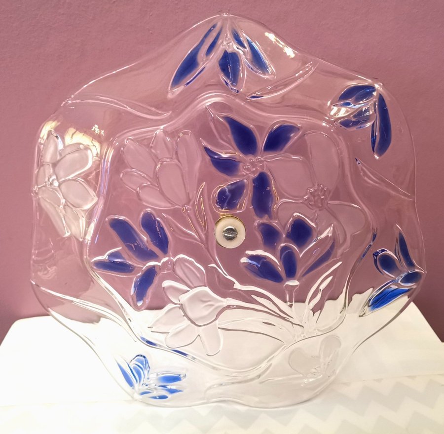 Dekorativ kakfat "Blue Fantasy" från Walther Glas 1970 - talet