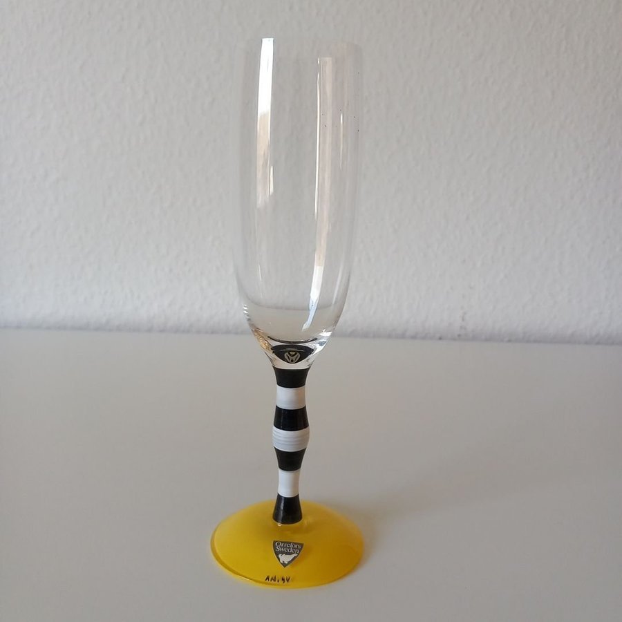 Orrefors" POLKA" Champagneglas Anne Nilsson