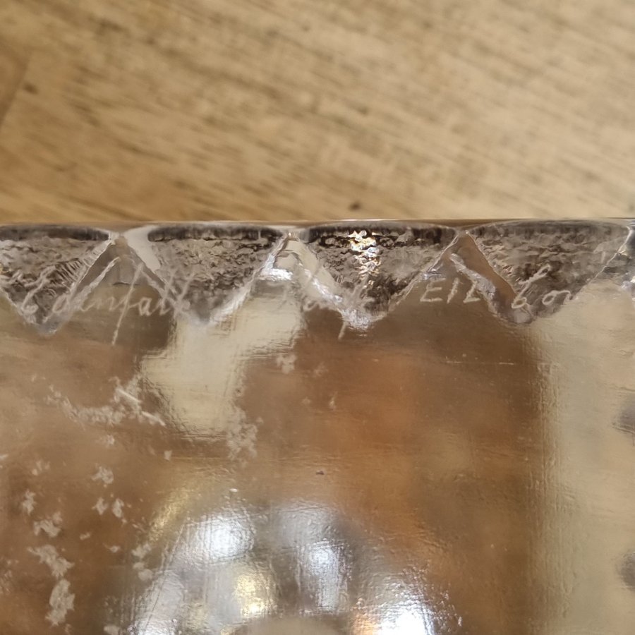 Skruf Sweden Edenfalk - 2 st Äldre Ljusstakar i Glas / Full Crystal