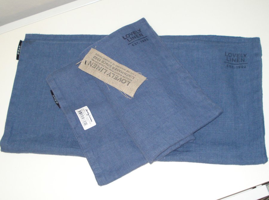 *2 kuddfodral* *linne* *Lovely Linen* *47*47cm* *denim blue*