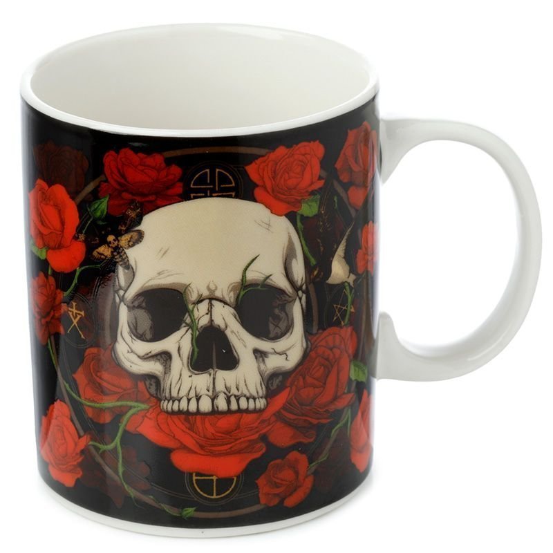 2st Skulls  roses kranium skalle skull porslin muggar present kaffe temuggar