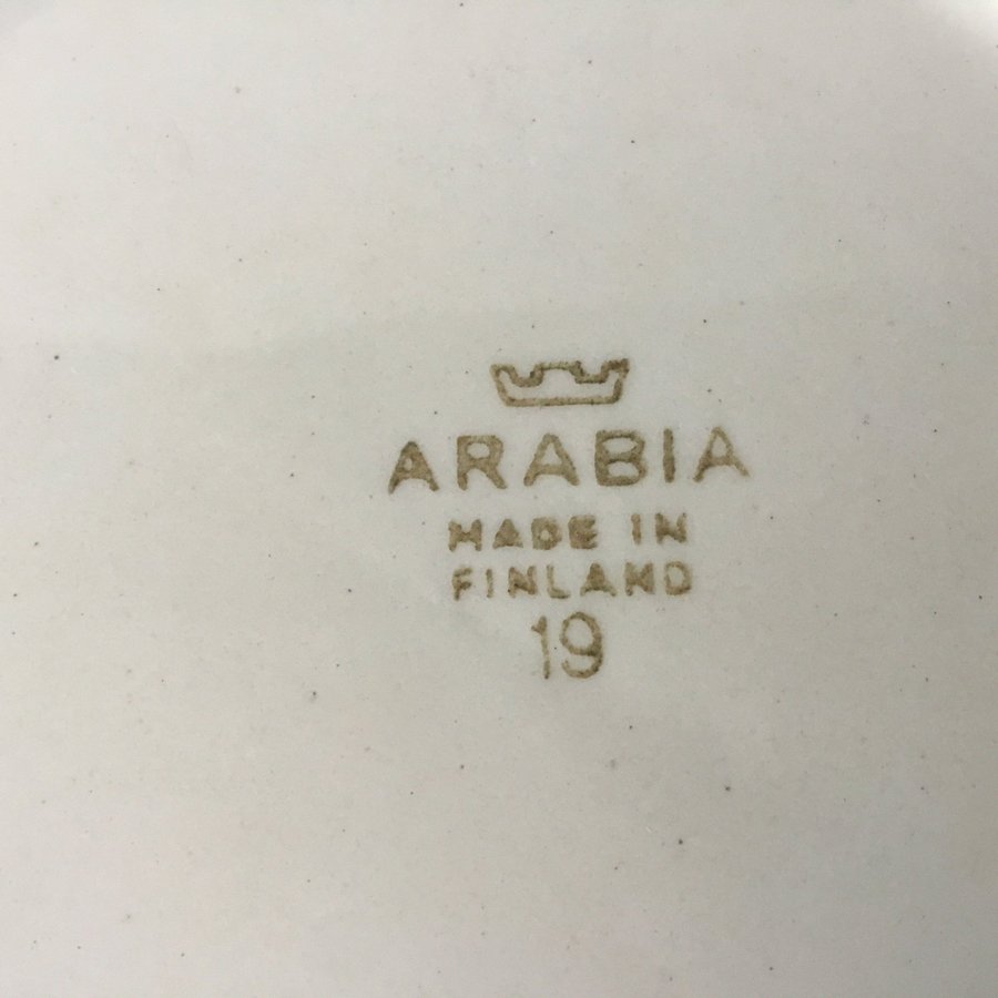 4 st Retro Assietter ARABIA Blå Ros 19 cm Ø Vintage 1950-tal
