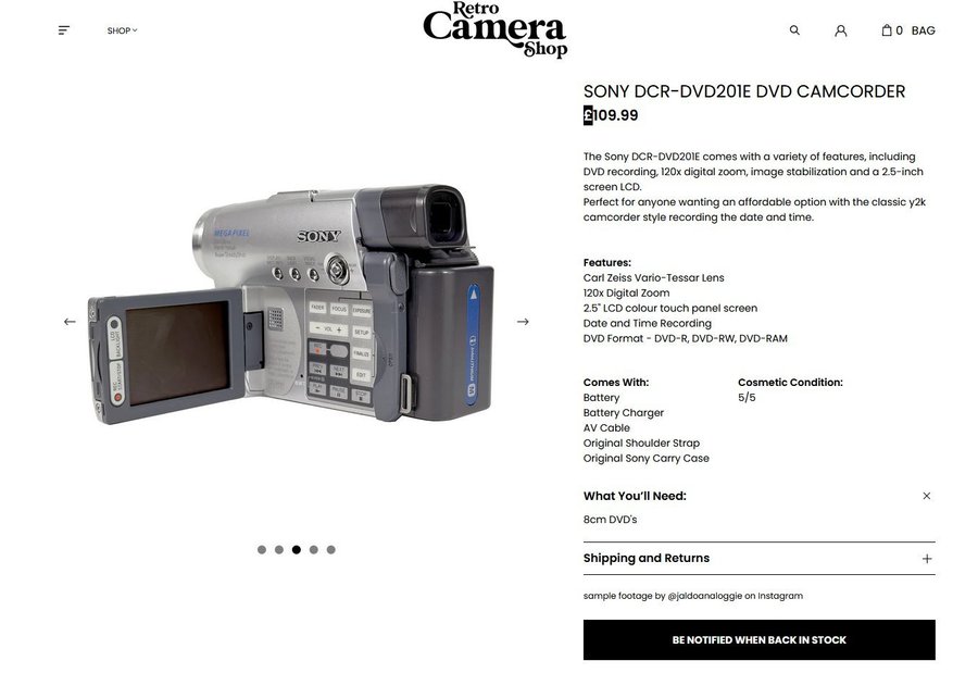 Sony DCR-DVD201E DVD Camcorder