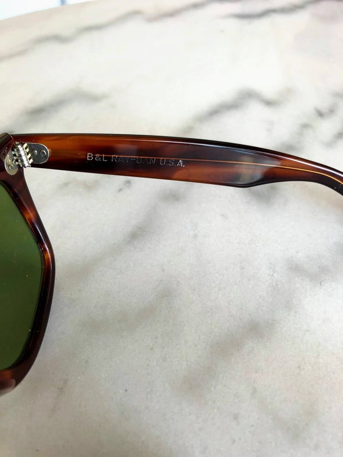 RayBan Ray Ban W1400 Wayfarer RB-3 Lens Mock Tortoise Bausch  Lomb BL USA RARE