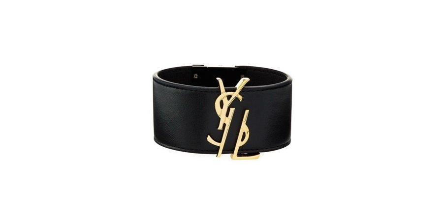YSL Saint Laurent Leather cuff bracelet armband