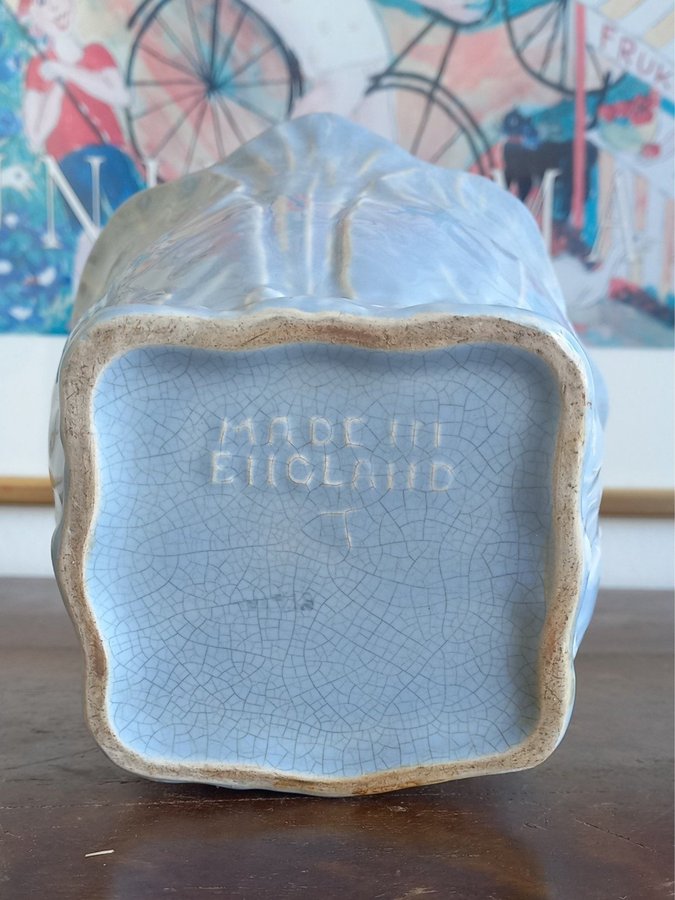 Ytterfoder Kålblad Jugend Kruka Cabbage Keramik 1900-tal England Retro Vintage