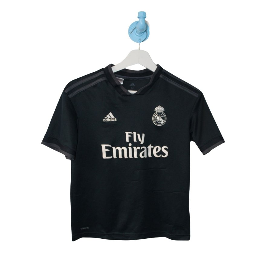 Real Madrid black Adidas jersey kids M