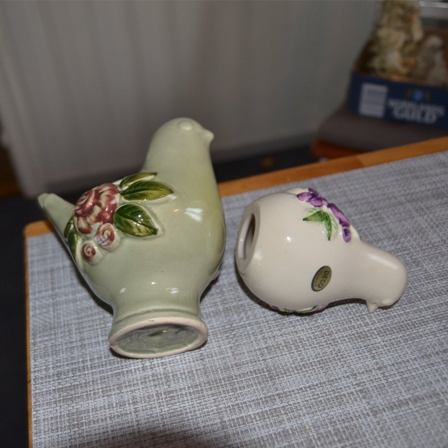 2 fåglar Rosa Ljung keramik i fint skick!