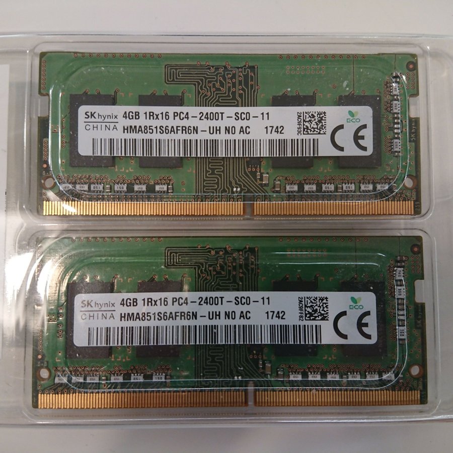 2 x 4GB 1Rx16 SO-DIMM PC4-2400T Hynix