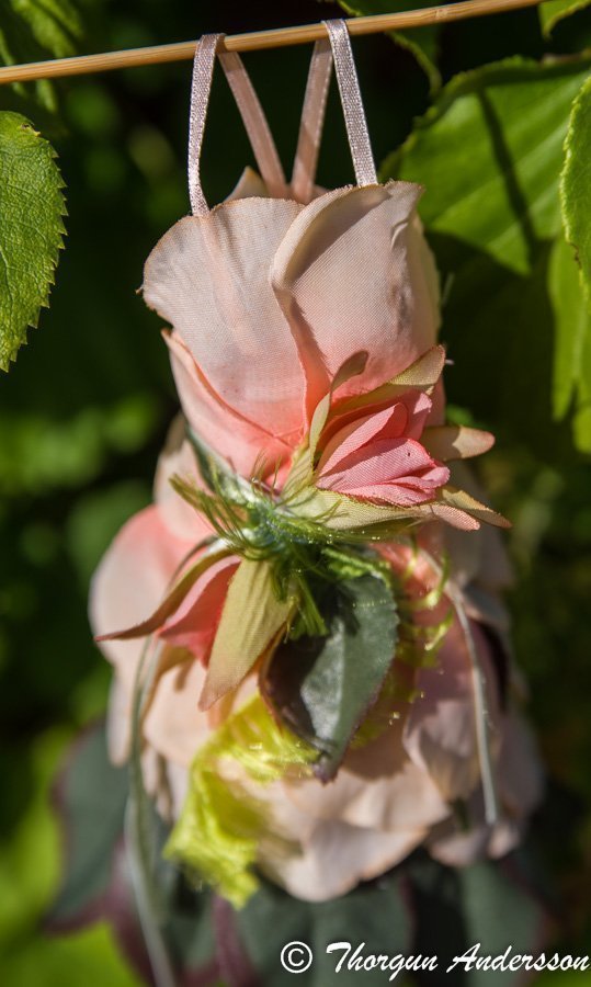 1 Fairy-dress Aprikos rosa blad blomster-klänning Fairy-garden Älvor miniatyrer