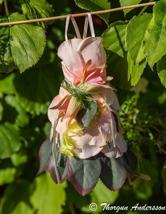 1 Fairy-dress Aprikos rosa blad blomster-klänning Fairy-garden Älvor miniatyrer