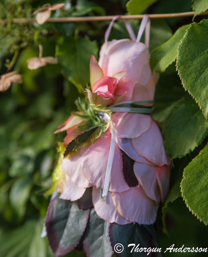 1 Fairy-dress Aprikos rosa blad blomster-klänning Fairy-garden Älvor miniatyrer