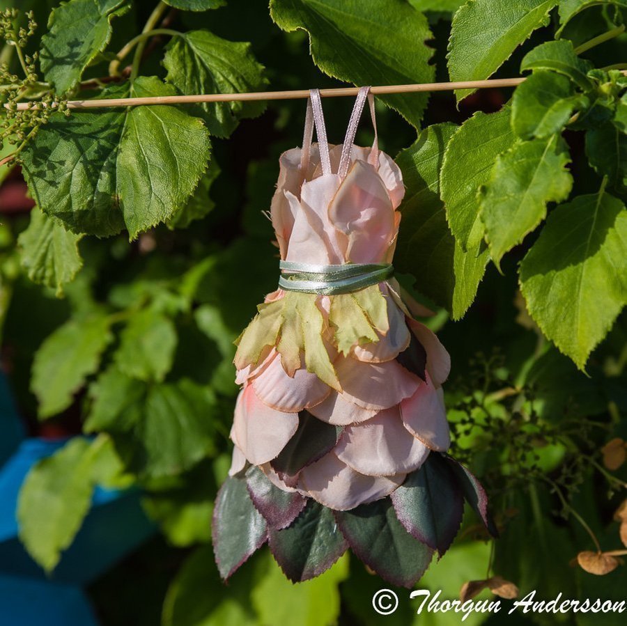 1 Fairy-dress Aprikos rosa blad blomster-klänning Fairy-garden Älvor miniatyrer