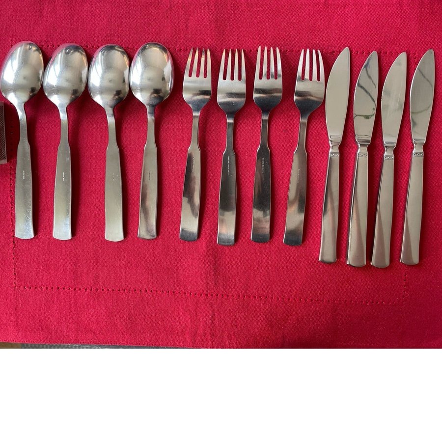 6 Gense Ranka BESTICK MATBESTICK rostfritt stål kniv sked gaffel vintage