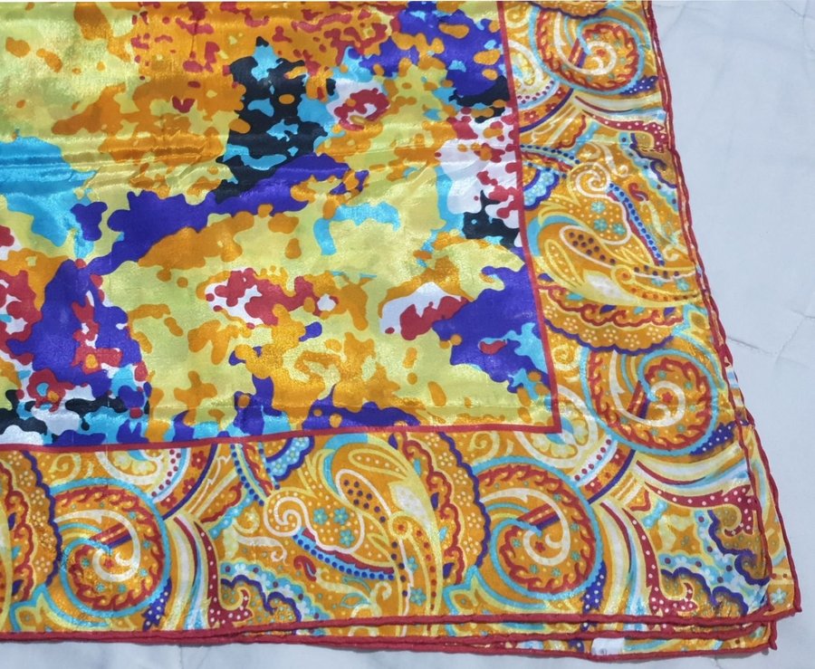 Elegant vintage sjal silk scarf halsduk