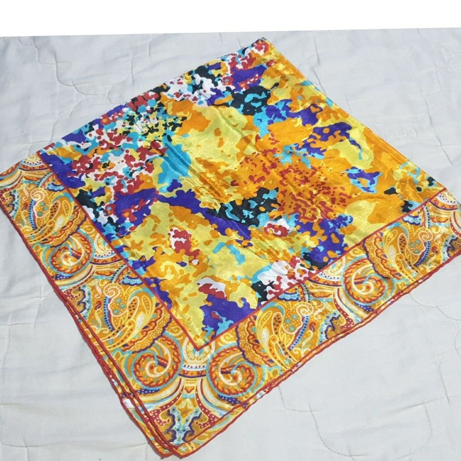 Elegant vintage sjal silk scarf halsduk