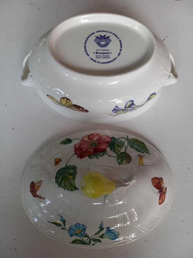 Underbar TERRIN BOUQUET Villeroy  Boch lantstil flora o fauna