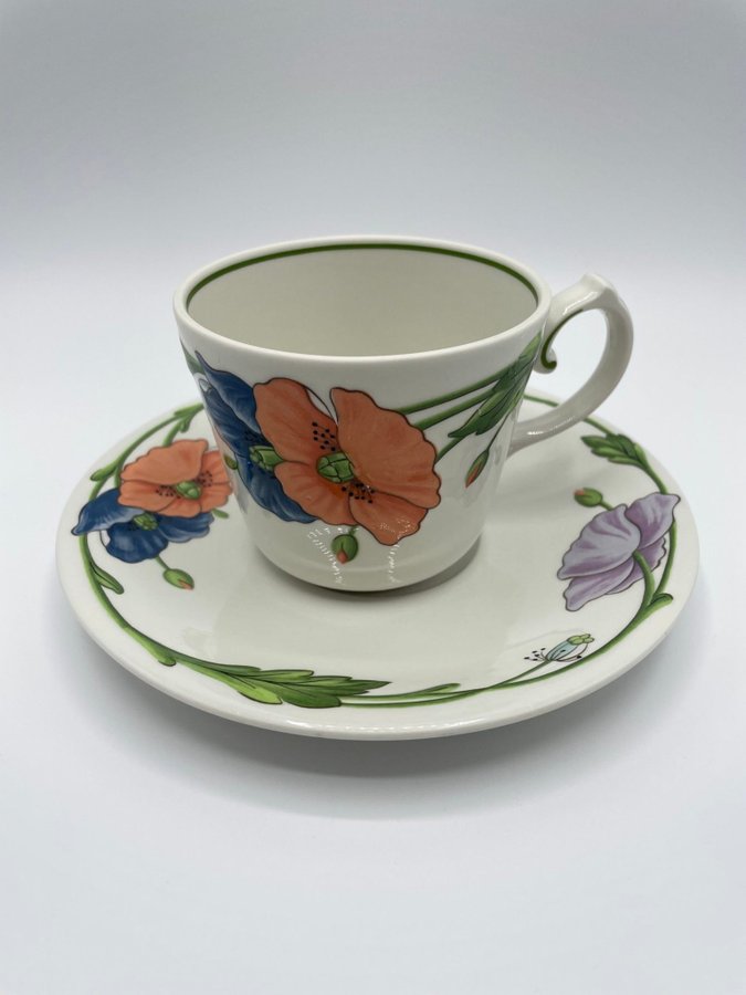 2 st Villeroy  Boch Amapola koppar med fat