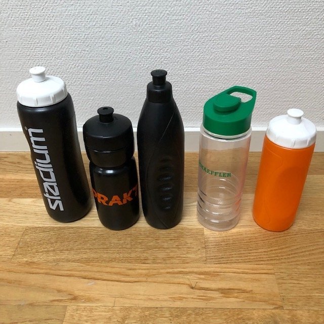 23 different portable water bottles - variable conditions